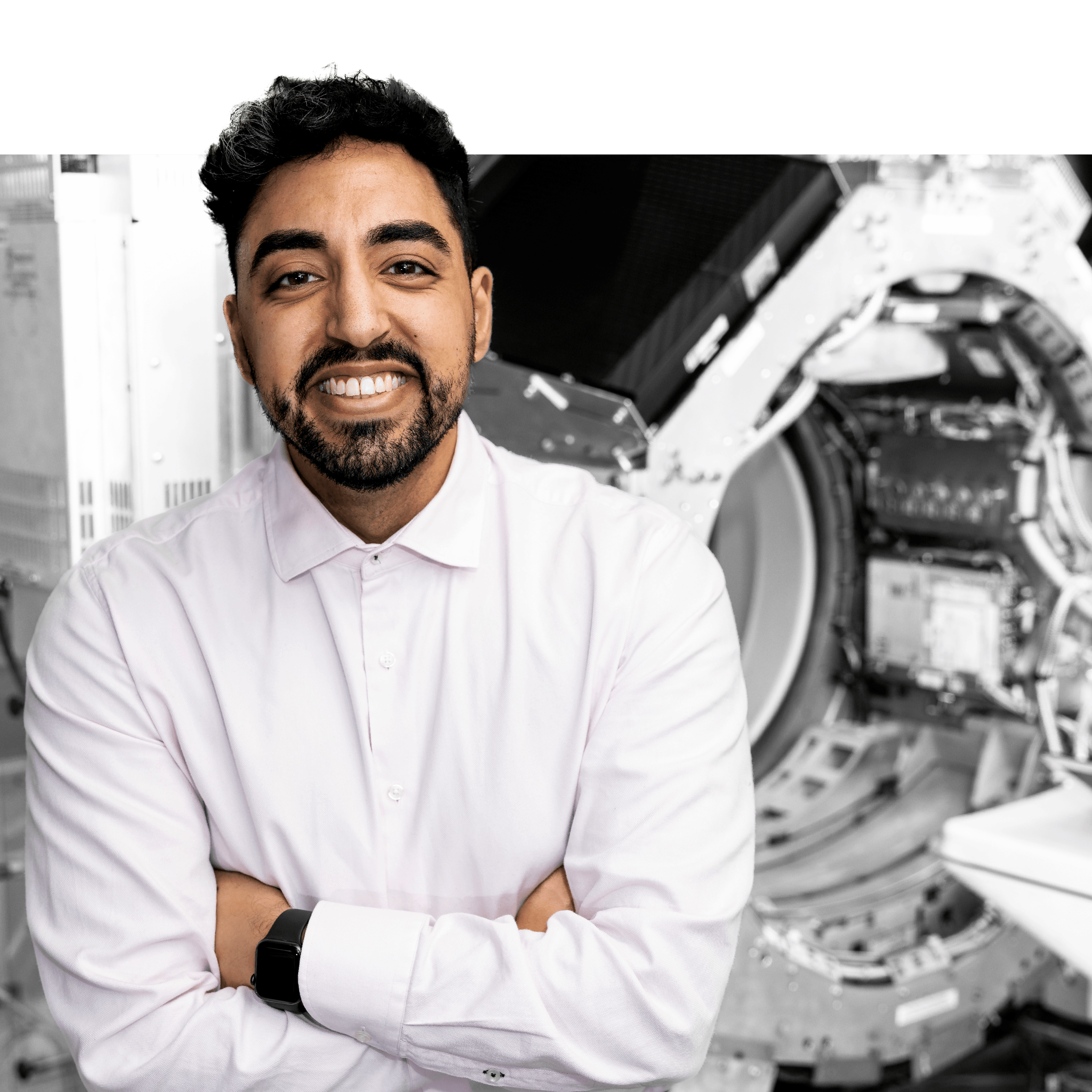 Shiwas Sharma vor dem CT