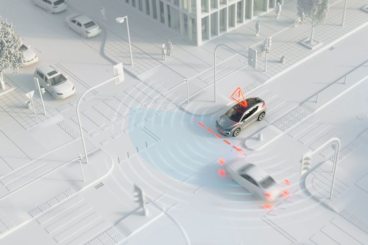 Simulation einer Kollisionsvermeidung durch Assistenzsysteme