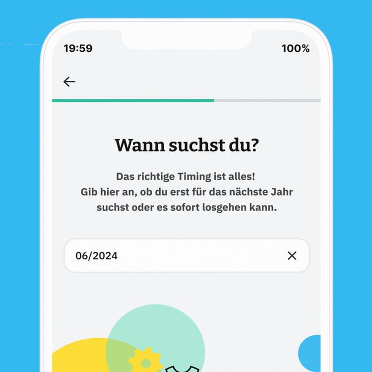 Durch die Antworten kann die App dir erste passende Angebote vorschlagen