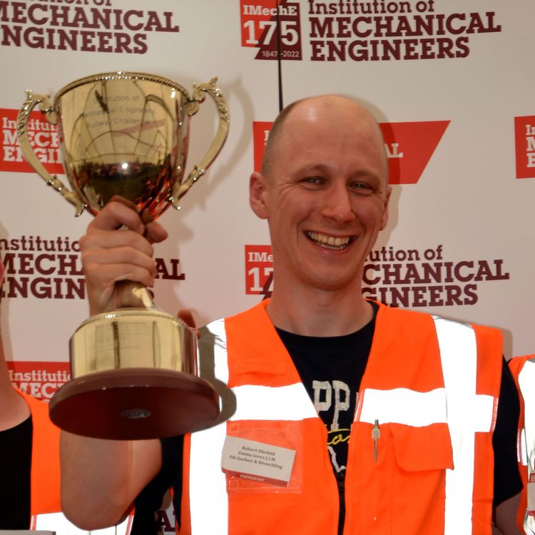 Schienenfahrzeugtechnik-Student Robert Dürfeld feiert die Railway Challenge als "tolles Übungsfeld"