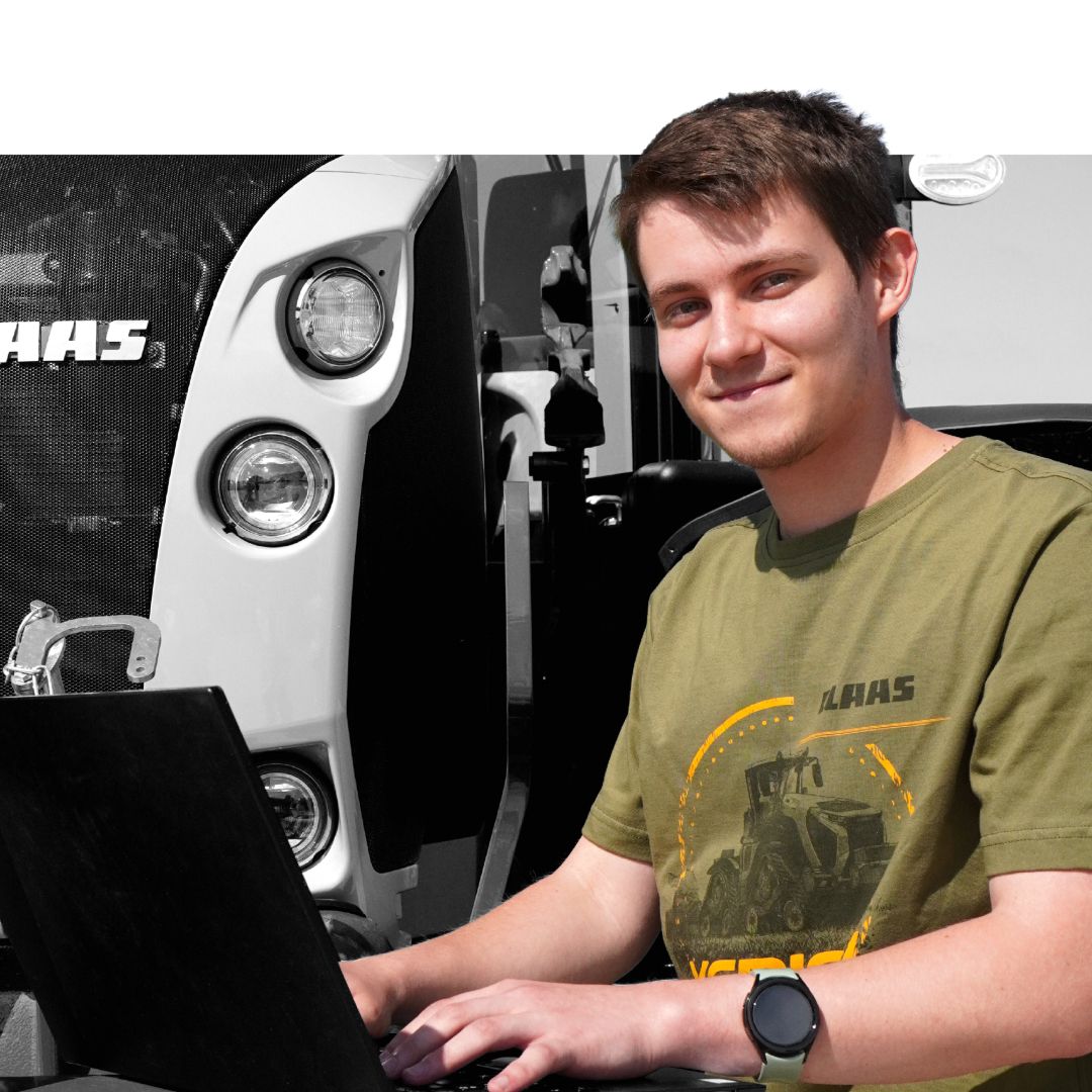 Porträt von Michel Schmidt bei CLAAS. 